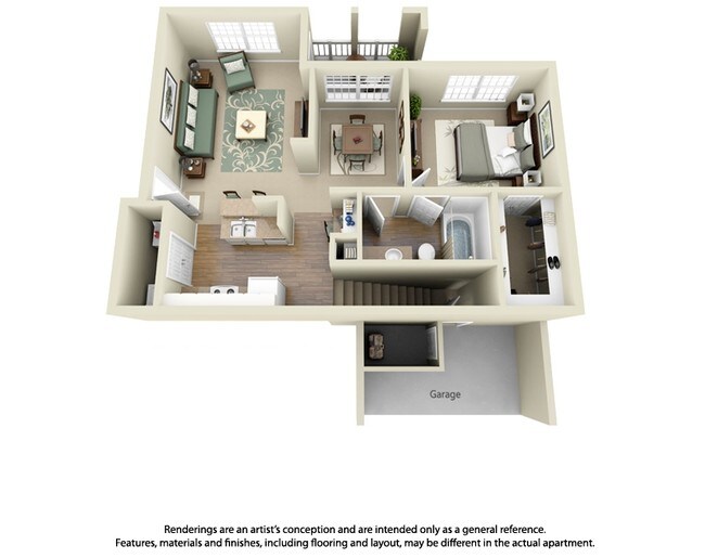 The Sabine 1x1 0324 floor plan